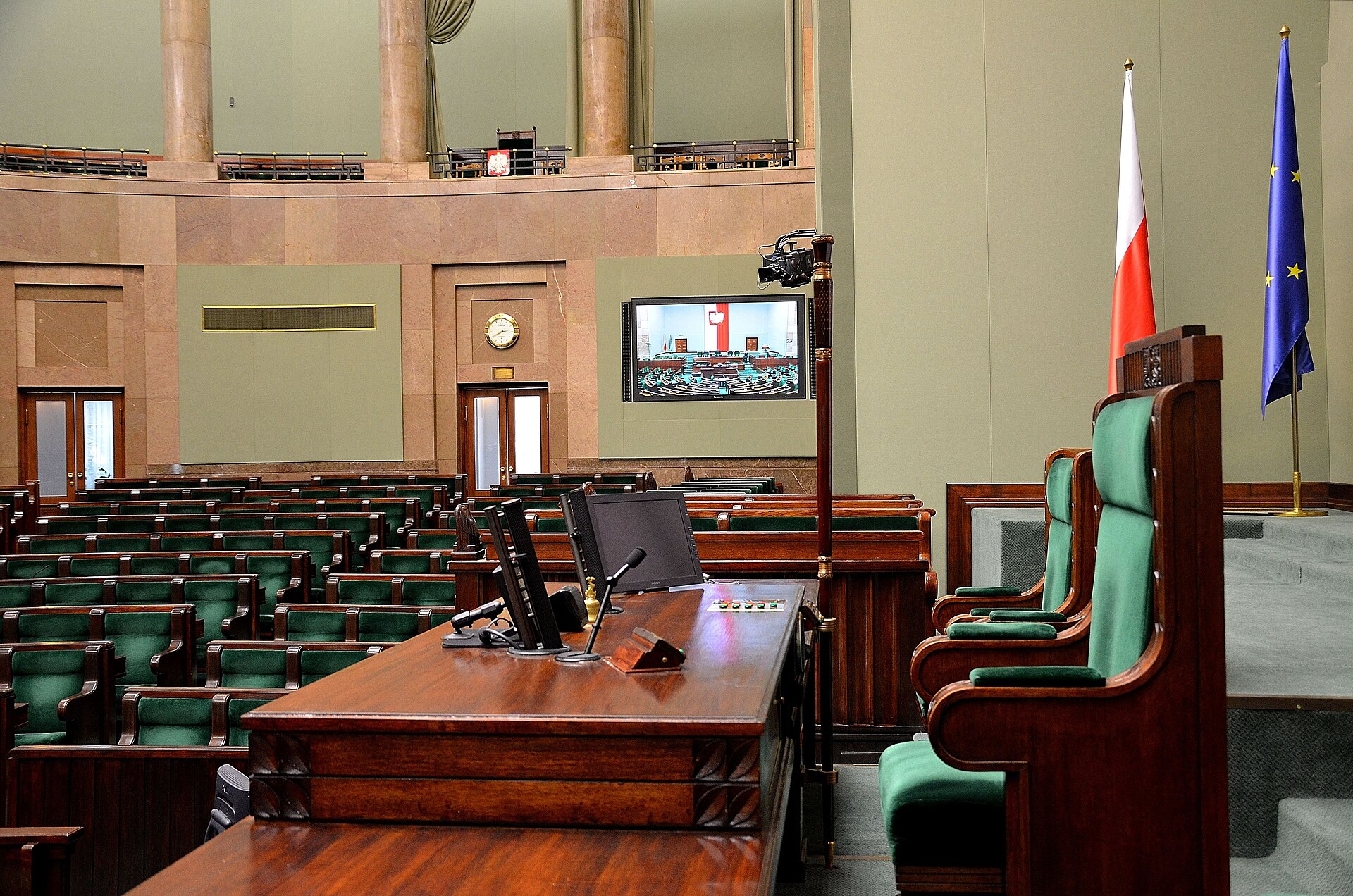Marshal's chair in the Sejm Plenary Hall